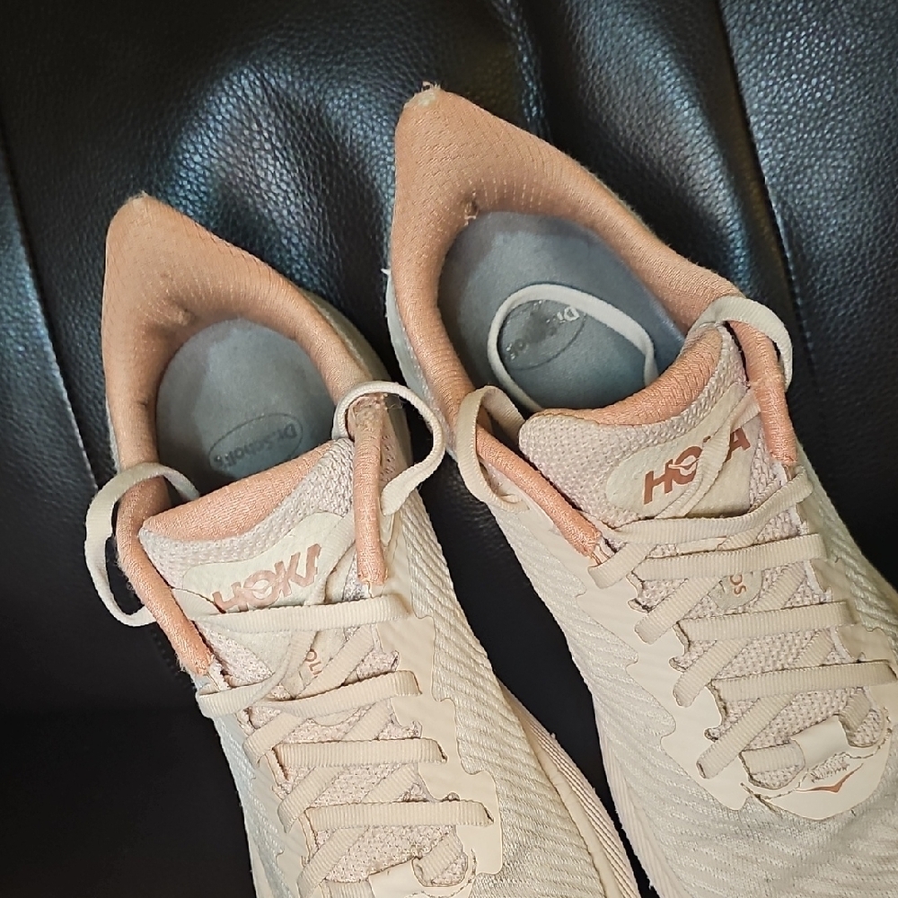 Hoka Women's SOLIMAR VANILLA / SANDSTONE Pink And Cream - Picture 3 of 14